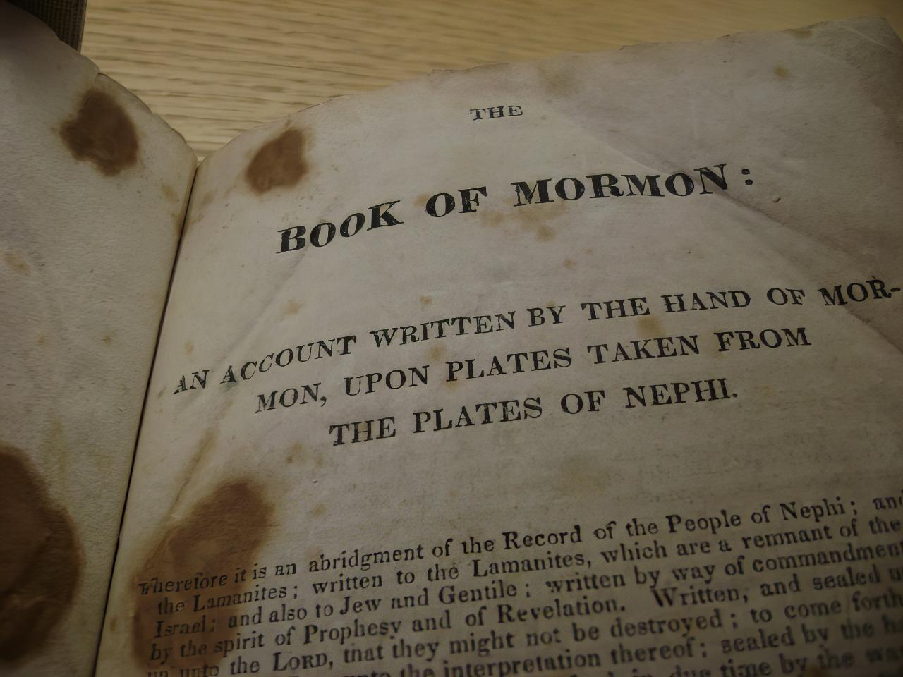 No Evidence For The Book Of Mormon